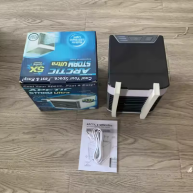 Mini Ventilador Enfriador de Aire Portátil con Luz LED – 3 Velocidades